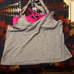 Gray and Pink Oakley Women's Top